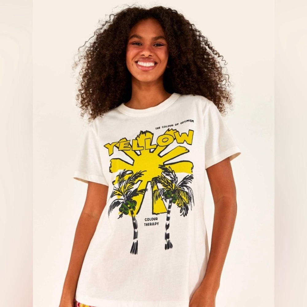 farm rio Yellow t-shirt, size m